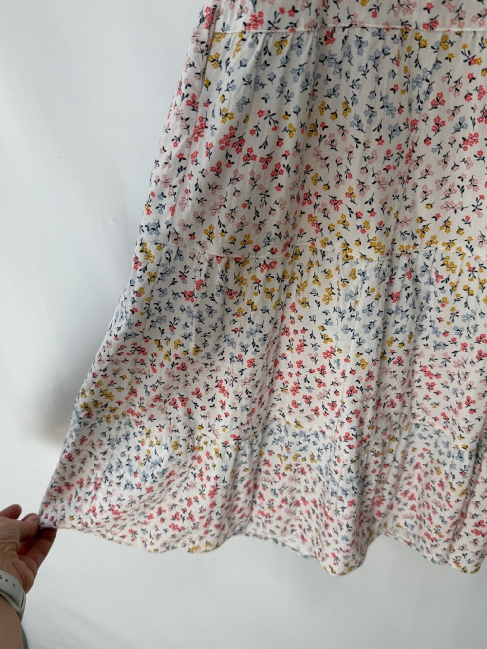 Floral Ruffled Cap Midi Sleeve Dress Large - Picture 4 of 15